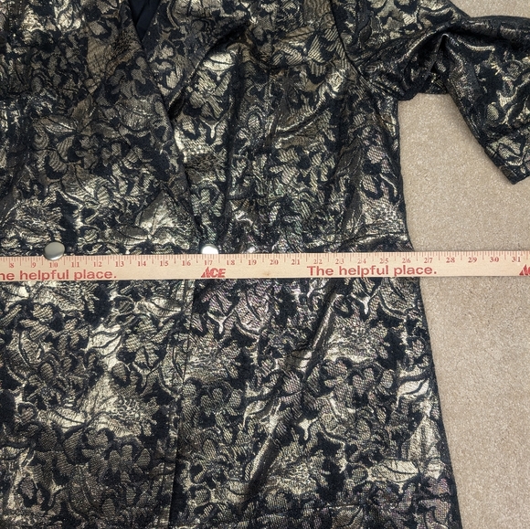 Lane Bryant Brocade Blazer Black and Gold Size 18/20 - Picture 15 of 15